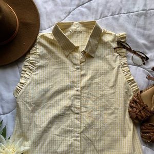 Vintage Frilly Button Down
